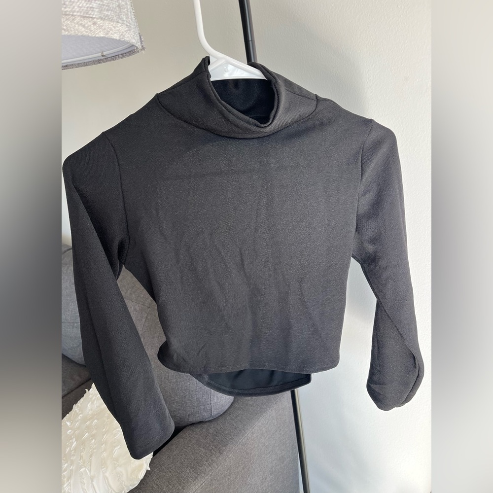 long-sleeved shirt with sparkles black size M